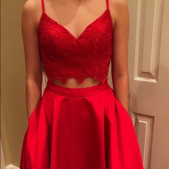 Alyce Paris | Two piece Red Prom Dress size 0 - Picture 1 of 8